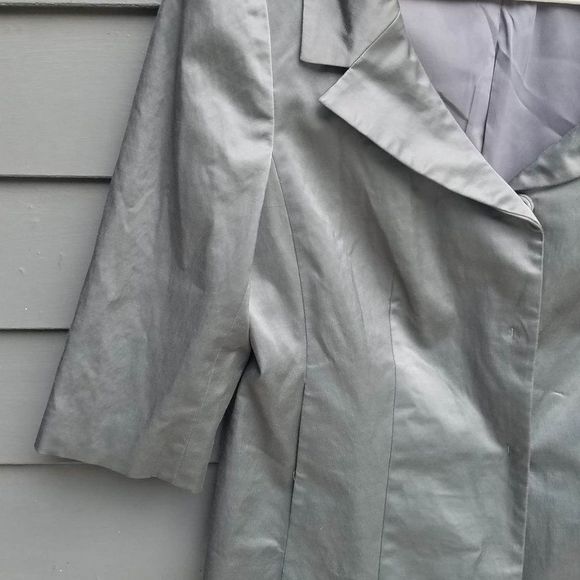 Ann Taylor Shiny Gray Jacket size 10 - Picture 9 of 11